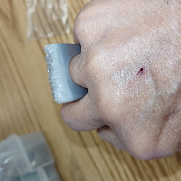 New All Gemstobe Agate Druzy Ring SIZE 8 - Picture 5 of 8